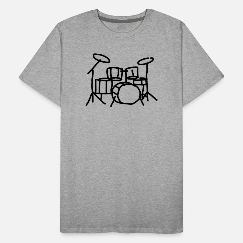 Drums Drummer Musical Instrument Men's Premium Organic T-Shirt