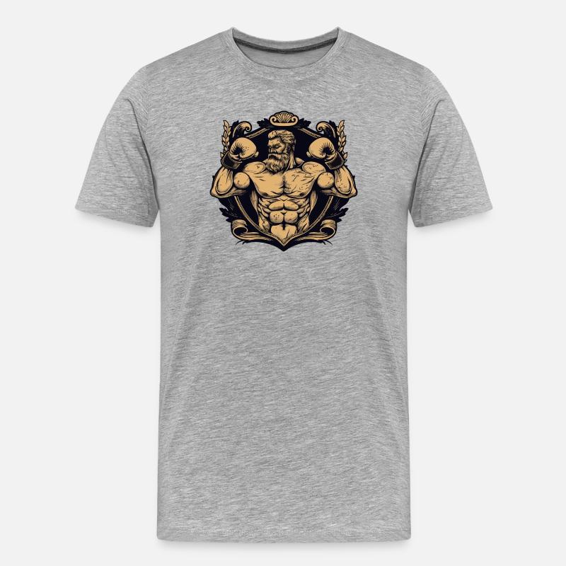 Kämpfer Boxer MMA - Männer Premium Bio T-Shirt - Grau meliert