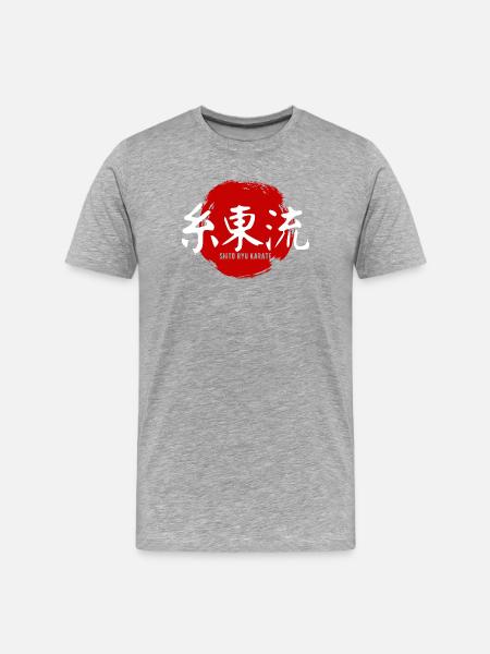 Shito Ryu Karate Kanji Kampfkunst - Männer Premium Bio T-Shirt - Grau meliert