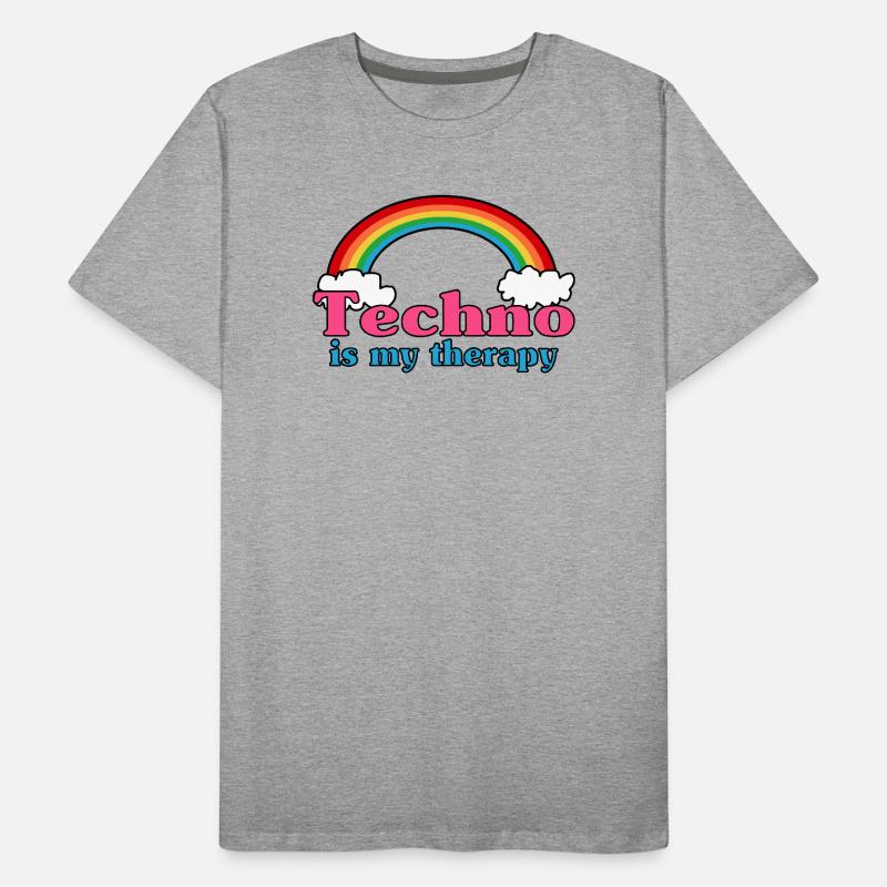 Techno Regenbogen Männer Premium Bio T-Shirt