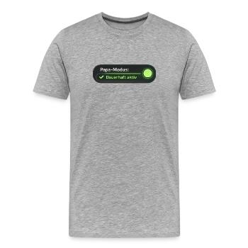 Mode papa actif en permanence - T-shirt bio Premium Homme - gris chiné - Devant - Damien (186cm)