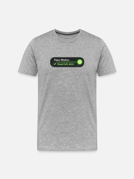 Dad mode permanently active - Men's Premium Organic T-Shirt - heather grey