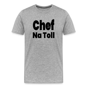 Chef - Männer Premium Bio T-Shirt - Grau meliert - Vorne - Damien (186cm)