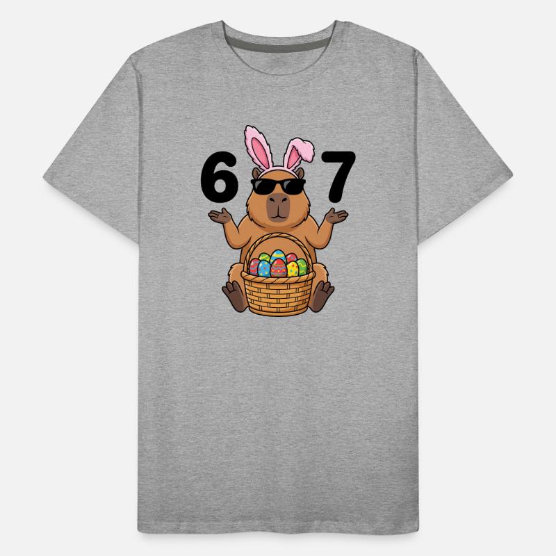 capybara Easter humor 6 7 Men's Premium Organic T-Shirt