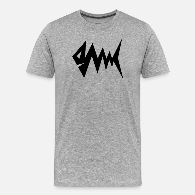 Blitzfisch - Männer Premium Bio T-Shirt - Grau meliert