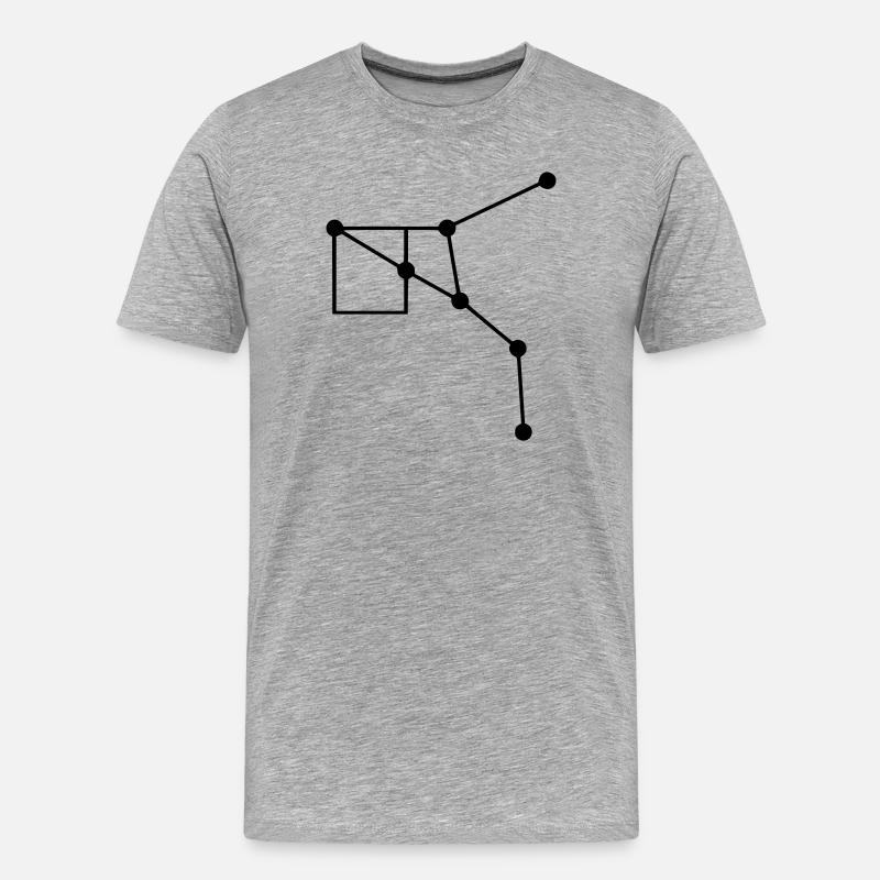 Sternbild Geometrie Linien - Männer Premium Bio T-Shirt - Grau meliert