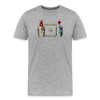ROMANI VS SPARTANUS - Männer Premium Bio T-Shirt - Grau meliert - Vorne - Damien (186cm)