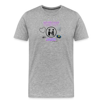 Last Day in Freedom Design. Bachelorettes. - Men's Premium Organic T-Shirt - heather grey - Front - Damien (186cm)