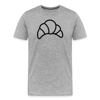 Halbmond - Männer Premium Bio T-Shirt - Grau meliert - Vorne - Damien (186cm)