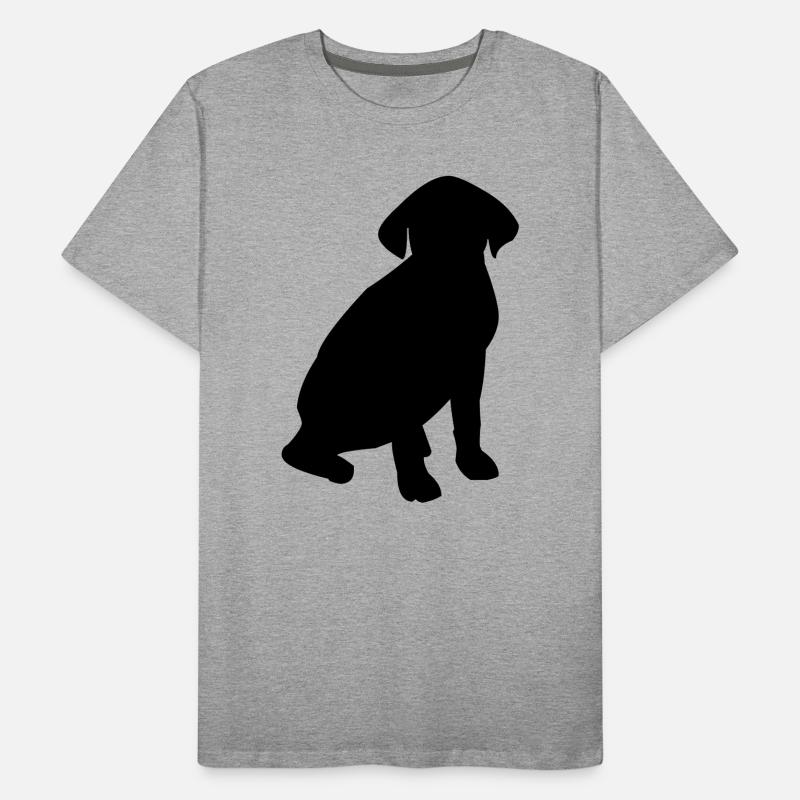 Silhouette de chien T-shirt bio Premium Homme