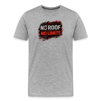 Pas de règles, pas de limites, version de la voiture décapotable - T-shirt bio Premium Homme - gris chiné - Devant - Damien (186cm)