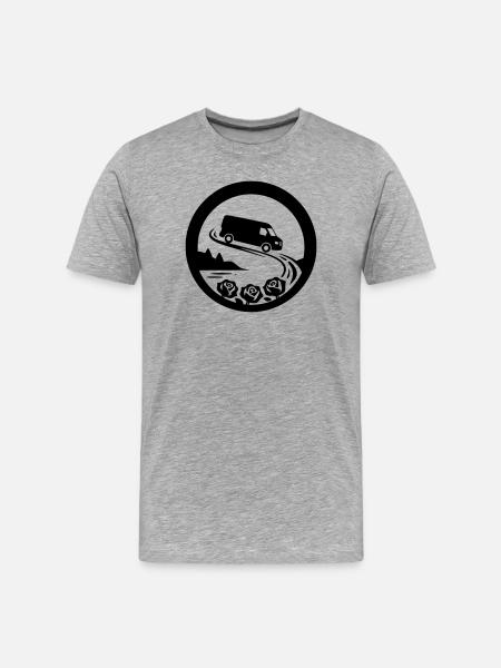 dQyOH01 - Männer Premium Bio T-Shirt - Grau meliert