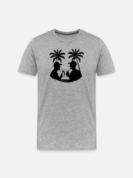 Silhouette des fêtes - T-shirt bio Premium Homme - gris chiné