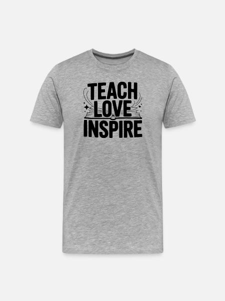 Teach Love Inspire - Men's Premium Organic T-Shirt - heather grey