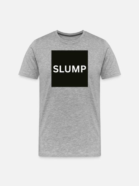Slump Bold Text on Black - Men's Premium Organic T-Shirt - heather grey