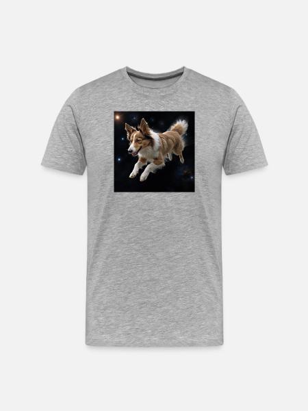 Border collie - Männer Premium Bio T-Shirt - Grau meliert