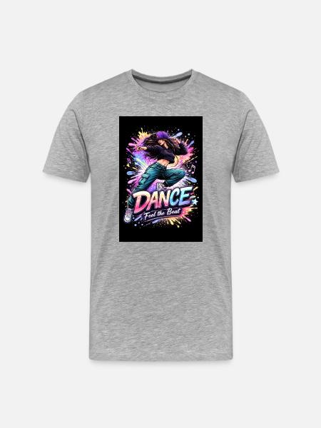 Dance Feel the Beat - Männer Premium Bio T-Shirt - Grau meliert