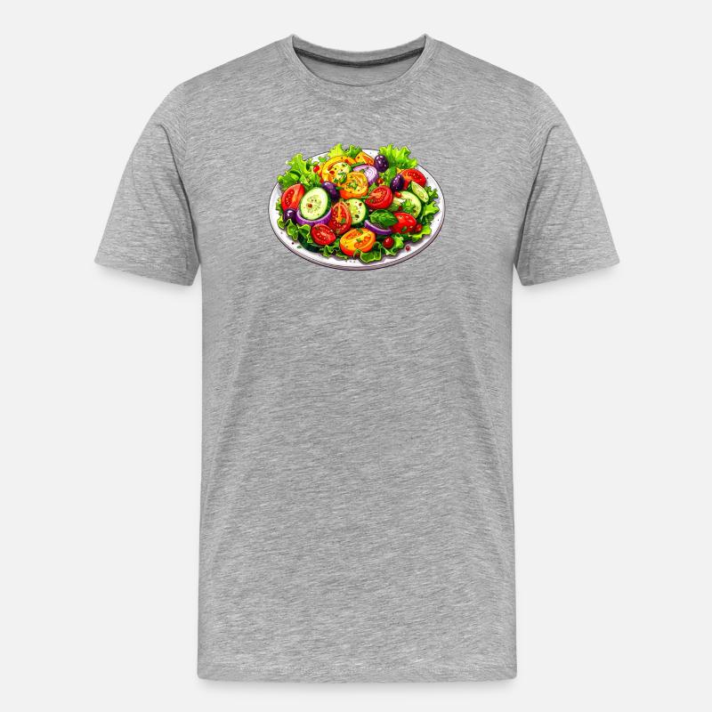 insalata - Maglietta ecologica premium da uomo - grigio melange