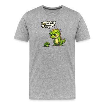 Lustiger Spruch Outfit Statement Motiv - Männer Premium Bio T-Shirt - Grau meliert - Vorne - Damien (186cm)