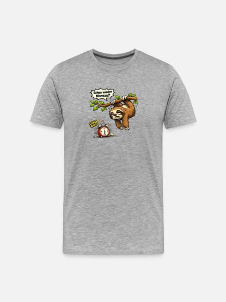 Again Monday Office Gift Men Women - Men's Premium Organic T-Shirt - heather grey