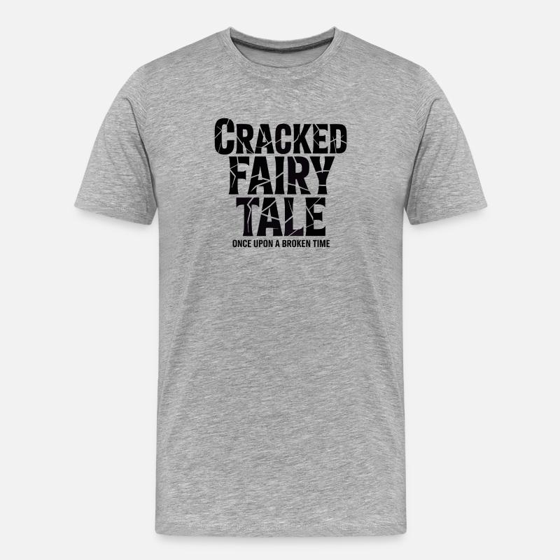 Gebrochene Märchen: Zerrissene Zeit - Männer Premium Bio T-Shirt - Grau meliert