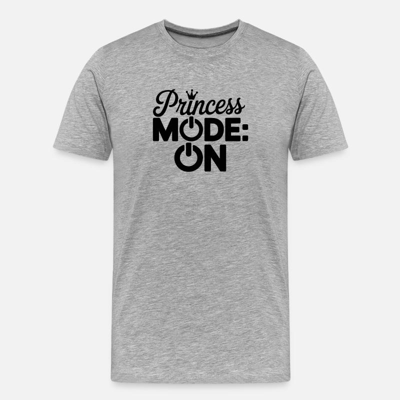 Prinzessin Modus Design - Männer Premium Bio T-Shirt - Grau meliert