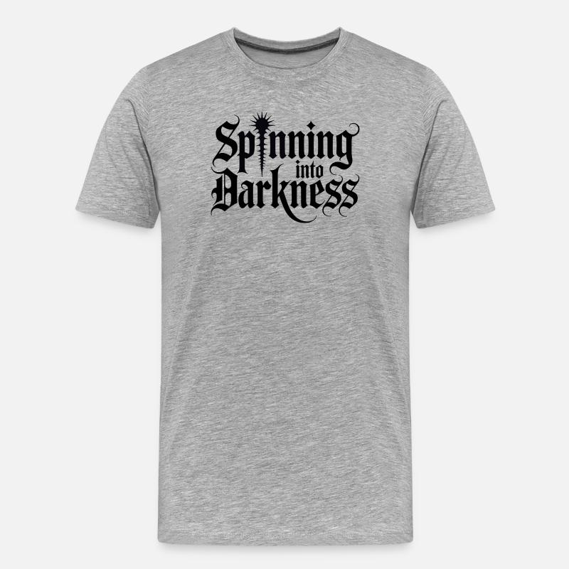 Spindel Design Typography - Männer Premium Bio T-Shirt - Grau meliert