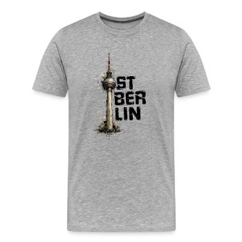Ostberlin - Männer Premium Bio T-Shirt - Grau meliert - Vorne - Damien (186cm)