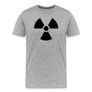 Atom Nuclear - Men's Premium Organic T-Shirt - heather grey - Front - Damien (186cm)
