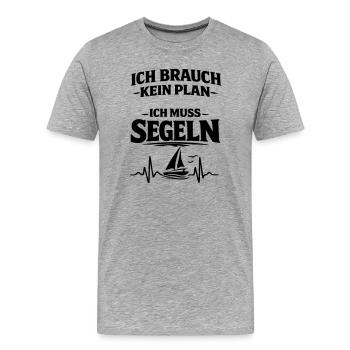 Sailing - Men's Premium Organic T-Shirt - heather grey - Front - Damien (186cm)