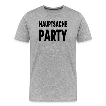 Party - Männer Premium Bio T-Shirt - Grau meliert - Vorne - Damien (186cm)