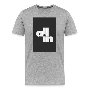 All in Poker Statement Minimal Typography - Men's Premium Organic T-Shirt - heather grey - Front - Damien (186cm)