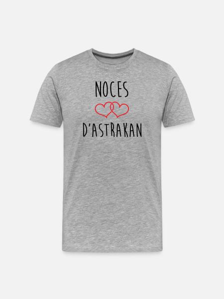 Wedding Anniversary - Astrakhan Wedding (64 years) - Men's Premium Organic T-Shirt - heather grey