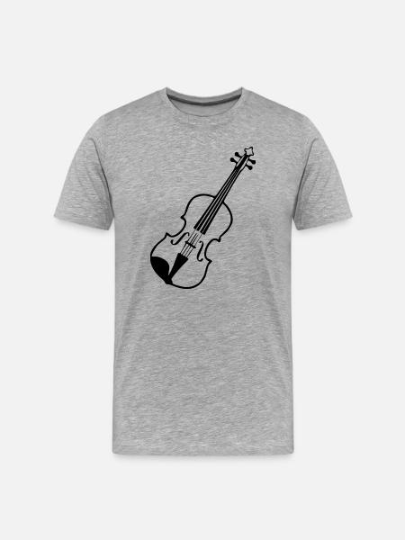 Violin Violin Music - Men's Premium Organic T-Shirt - heather grey