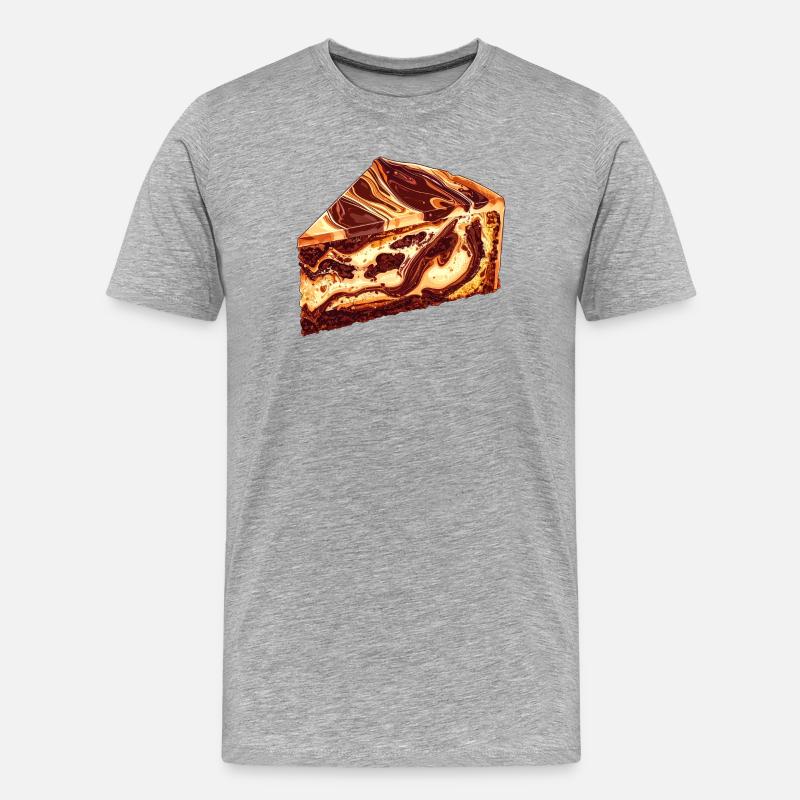 Marmorkuchen - Männer Premium Bio T-Shirt - Grau meliert