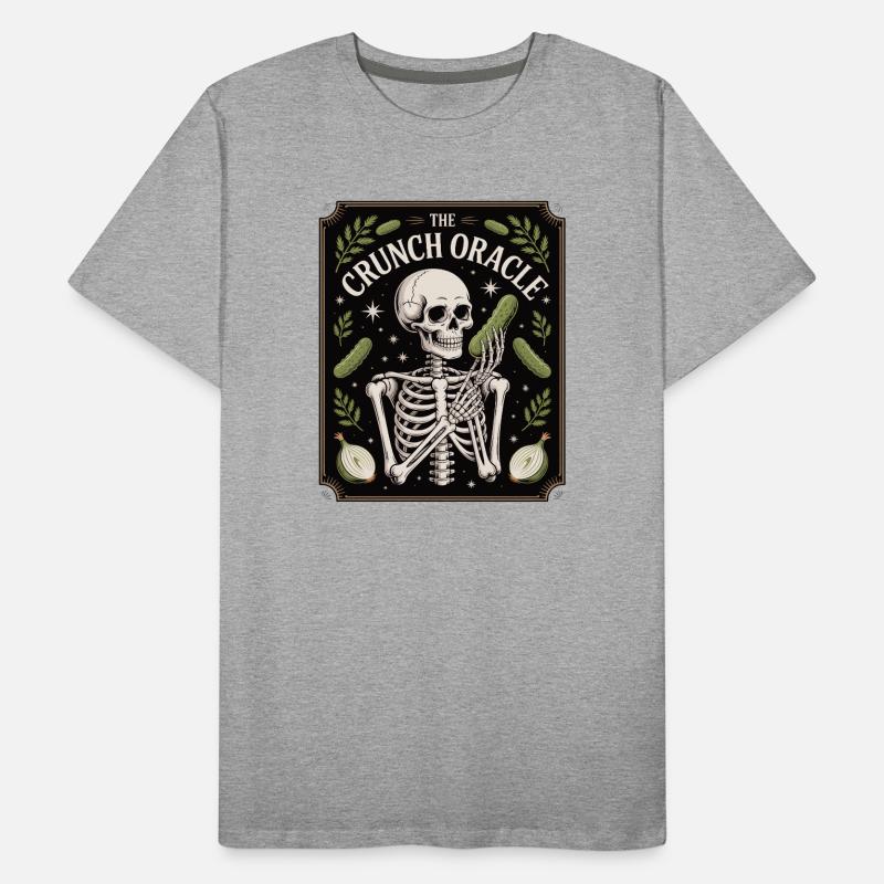Le croquant Oracle Squelette Et Concombres Humour T-shirt bio Premium Homme