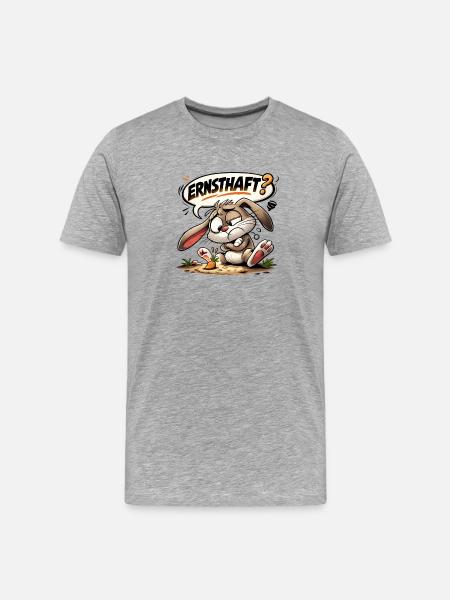 Easter Bunny Humor Motif Gift - Men's Premium Organic T-Shirt - heather grey