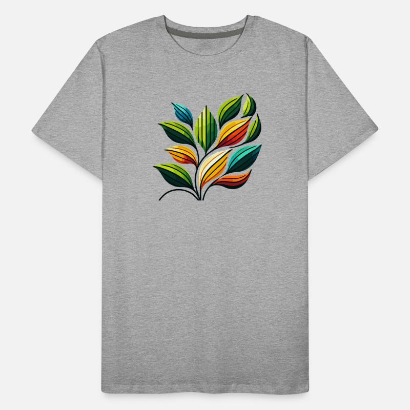 Colourful Leafen Symphony Men's Premium Organic T-Shirt