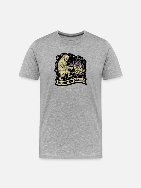 Monster Mash by Skashirts - Männer Premium Bio T-Shirt - Grau meliert