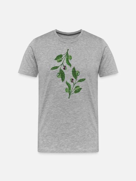 olive branches Mosaic Green - Men's Premium Organic T-Shirt - heather grey