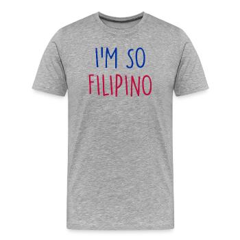 Philippines Philippinen - Men's Premium Organic T-Shirt - heather grey - Front - Damien (186cm)