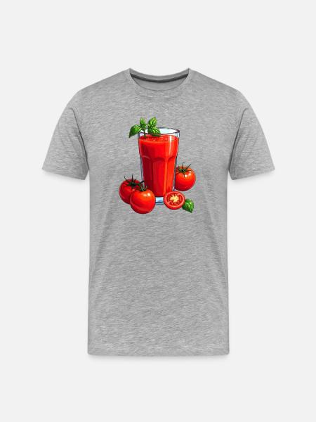 Tomato juice - Men's Premium Organic T-Shirt - heather grey