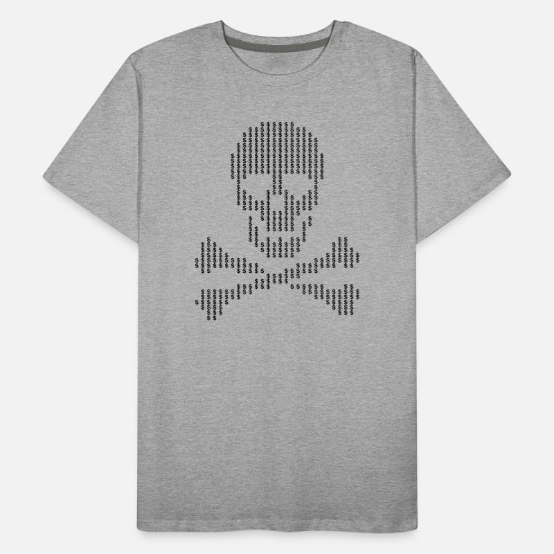 Points de dollar en forme de crâne en os croisés T-shirt bio Premium Homme