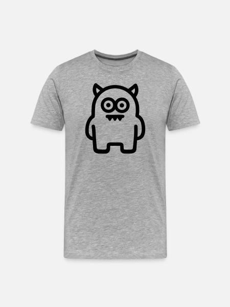 monster - Men's Premium Organic T-Shirt - heather grey
