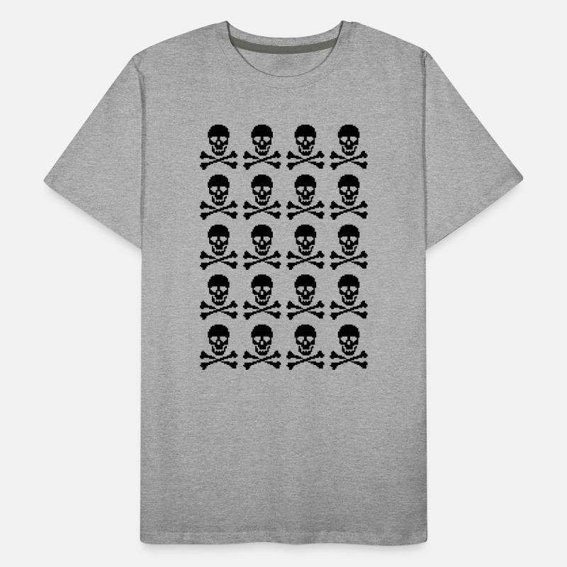 pixelated skulls pattern Men's Premium Organic T-Shirt