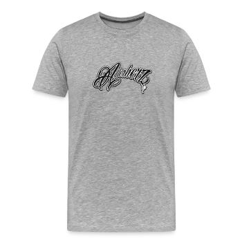 Adlerherz Klassik - Männer Premium Bio T-Shirt - Grau meliert - Vorne - Damien (186cm)