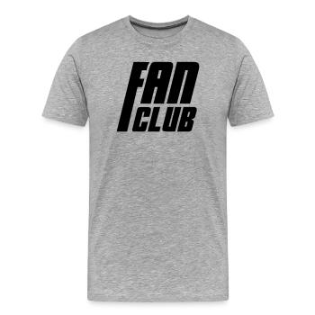 Fan Club - Männer Premium Bio T-Shirt - Grau meliert - Vorne - Damien (186cm)
