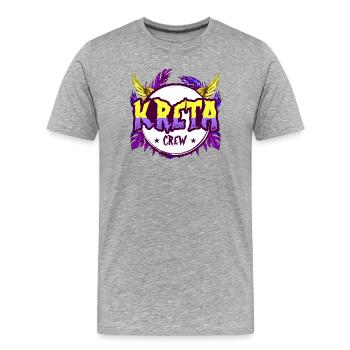 Crete Crew Colorful - Men's Premium Organic T-Shirt - heather grey - Front - Damien (186cm)