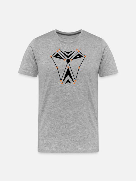 Alien Skull - Men's Premium Organic T-Shirt - heather grey