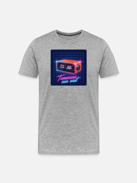 Tomorrow Can Wait - Men's Premium Organic T-Shirt - heather grey